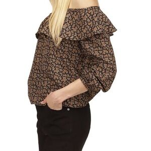 MICHAEL Michael Kors Off the Shoulder Peasant Blouse Size 2X